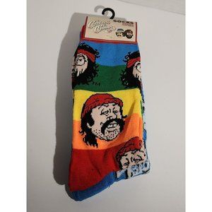 Cheech & Chong Big Brand Novelty Crew Socks (2 pair) Cheech and Chong